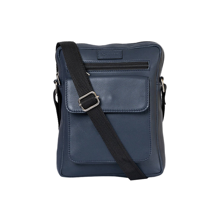 Khadim Leather Crossbody Messenger Bag with Adjustable Long Strap for Men