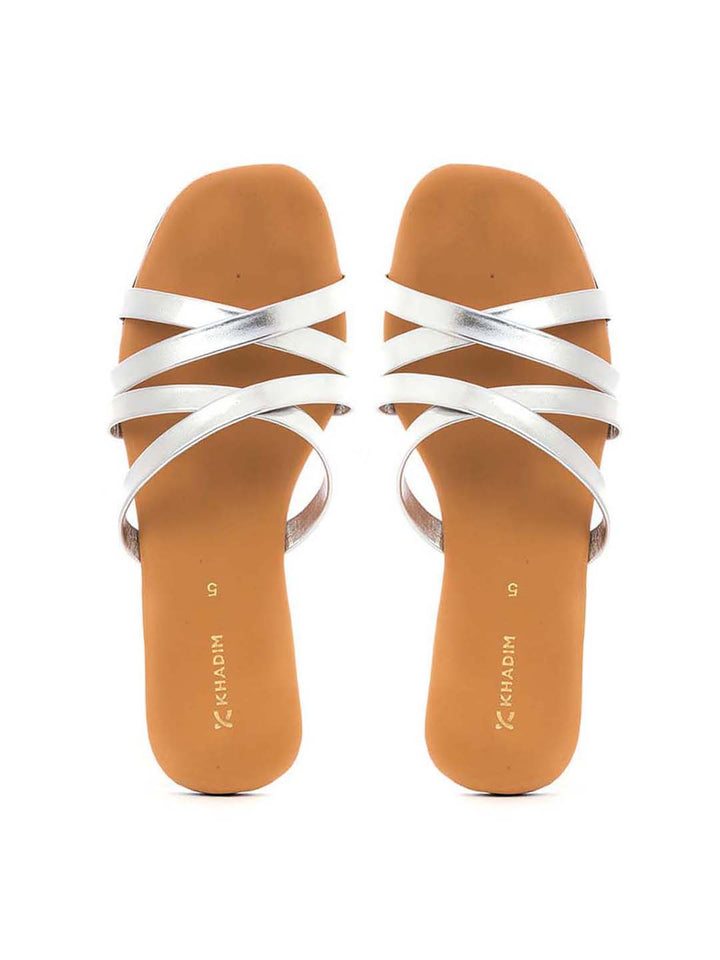 Khadim Flat Slip On Strappy Sandal for Women
