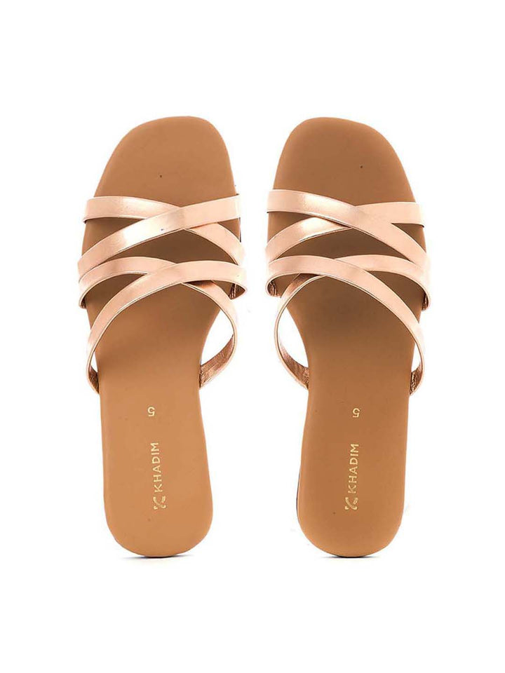Khadim Flat Slip On Strappy Sandal for Women