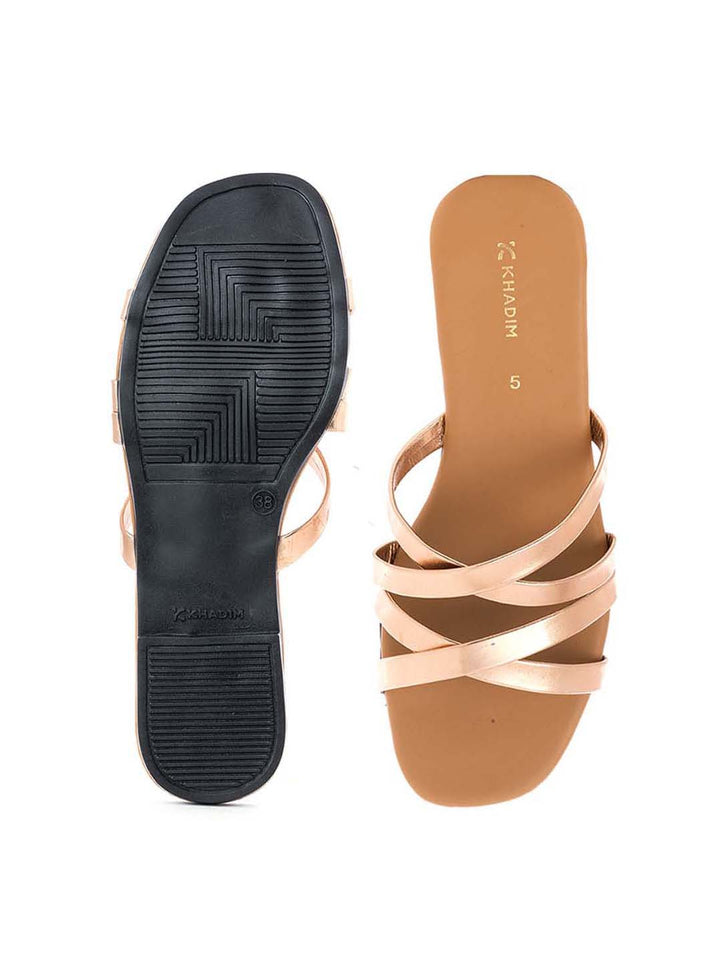 Khadim Flat Slip On Strappy Sandal for Women