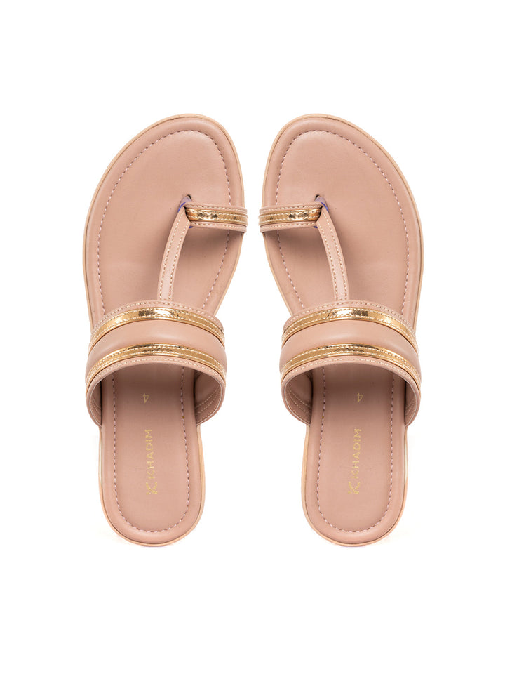 Khadim Wedge Heel Kolhapuri Slip On Sandal for Women