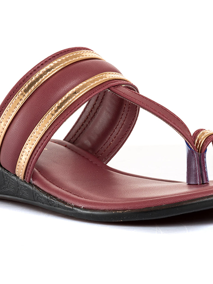 Khadim Wedge Heel Kolhapuri Slip On Sandal for Women