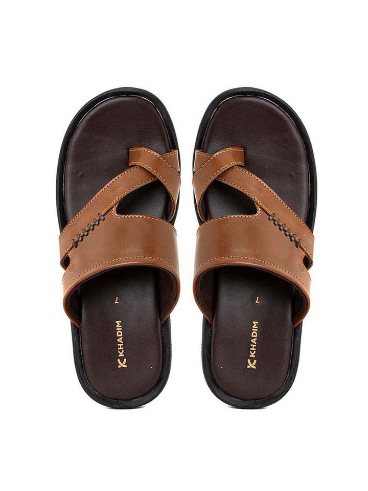 Brown Khadims Sandals For Mens Khadims British Walkers Mens Brown Leather Sandals