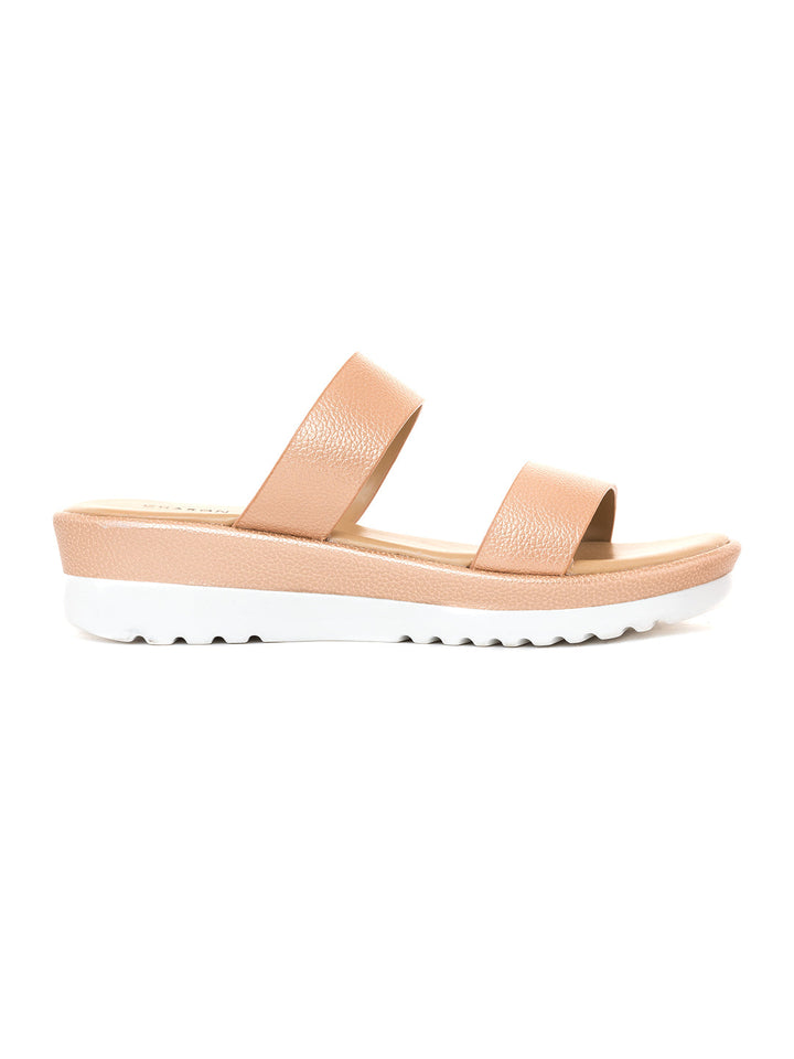 Khadim Sharon Platform Heel Mule Slip On Sandal for Women