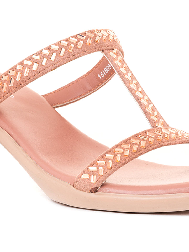Khadim Cone Heel Slip On Sandal for Women