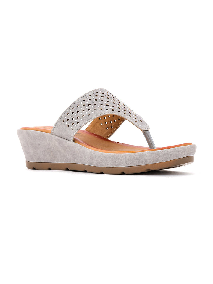 Khadim Sharon Wedge Heel Slip On Sandal for Women
