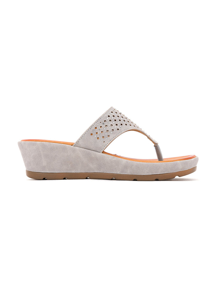 Khadim Sharon Wedge Heel Slip On Sandal for Women