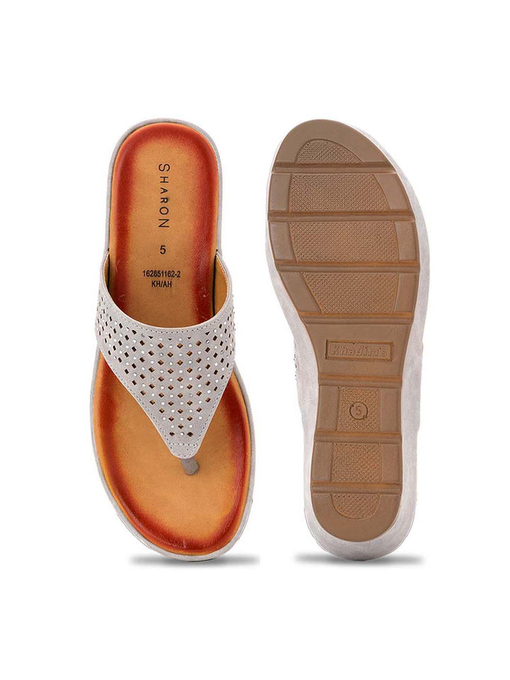 Khadim Sharon Wedge Heel Slip On Sandal for Women