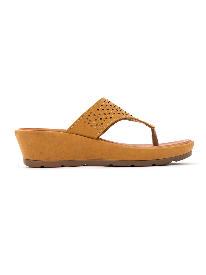 Khadim Sharon Wedge Heel Slip On Sandal for Women