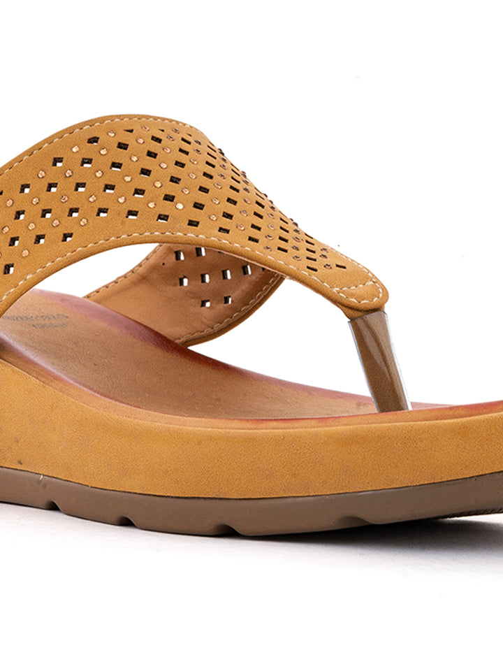 Khadim Sharon Wedge Heel Slip On Sandal for Women