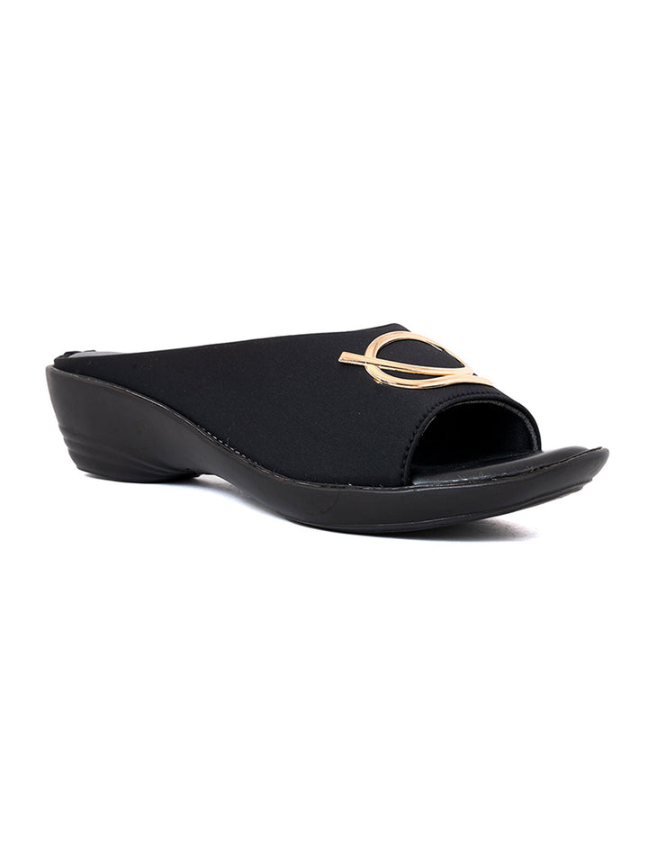Khadim Wedge Heel Mule Slip On Sandal for Women
