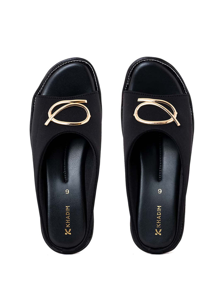 Khadim Wedge Heel Mule Slip On Sandal for Women