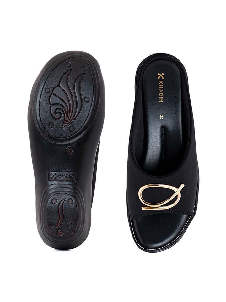 Khadim Wedge Heel Mule Slip On Sandal for Women