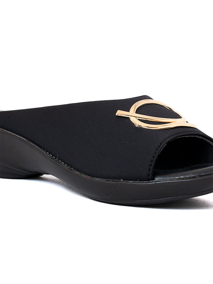 Khadim Wedge Heel Mule Slip On Sandal for Women
