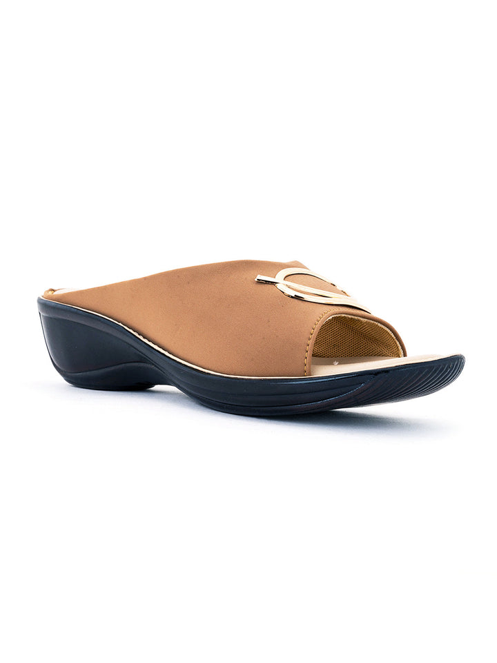 Khadim Wedge Heel Mule Slip On Sandal for Women