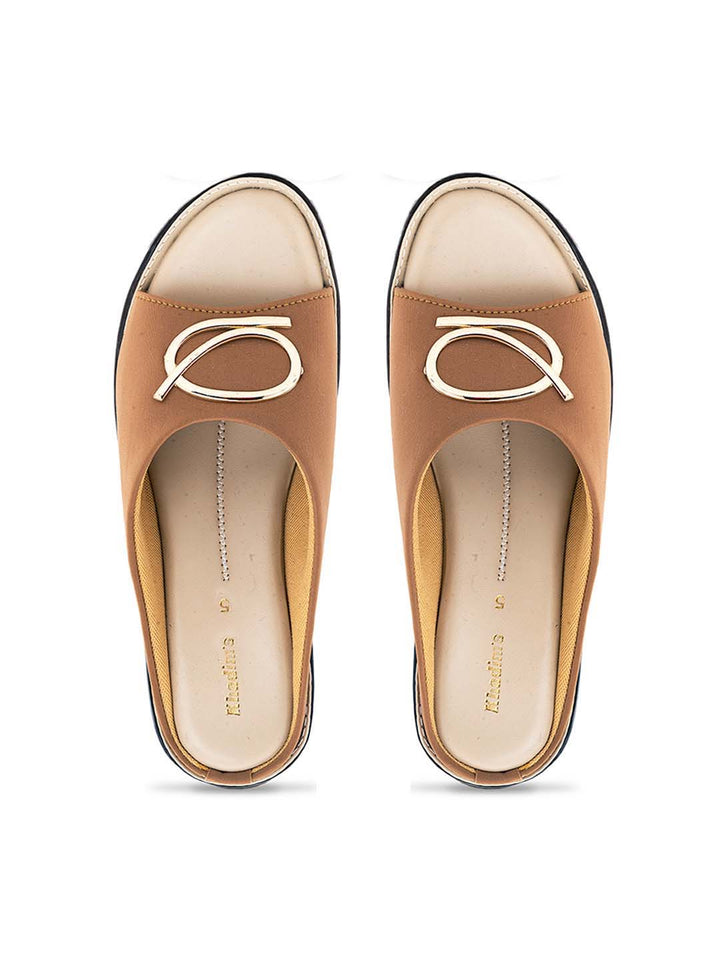 Khadim Wedge Heel Mule Slip On Sandal for Women