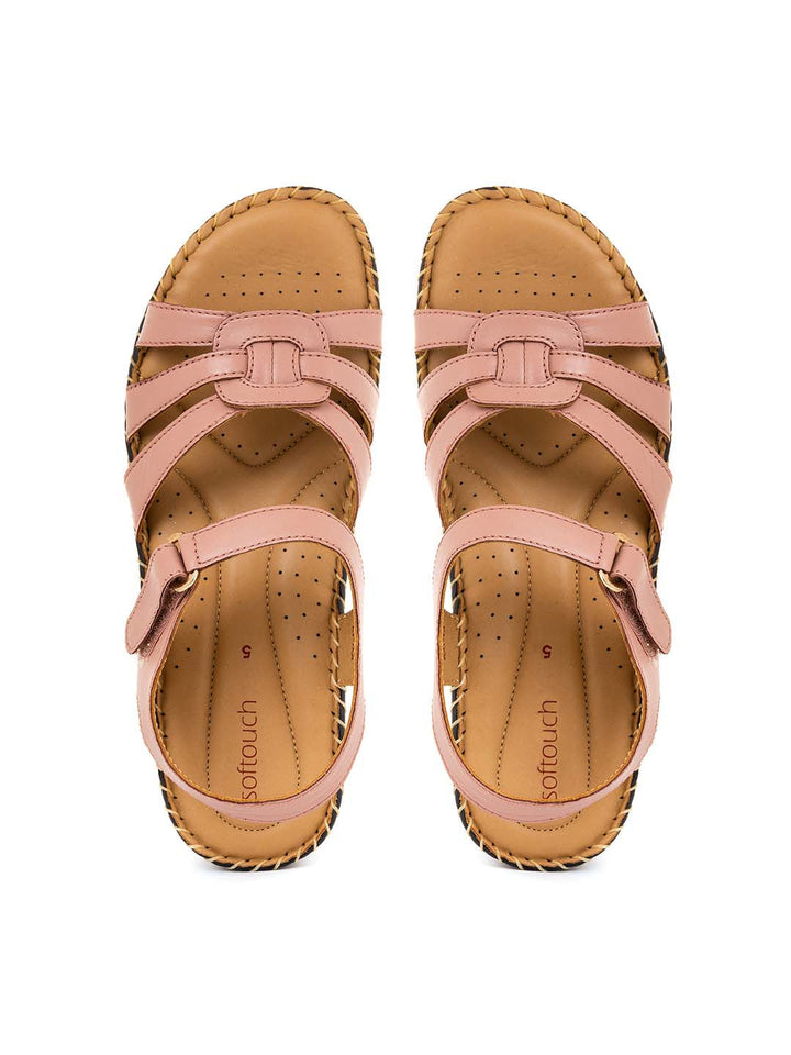 Khadim Softouch Leather Wedge Heel Sandal for Women