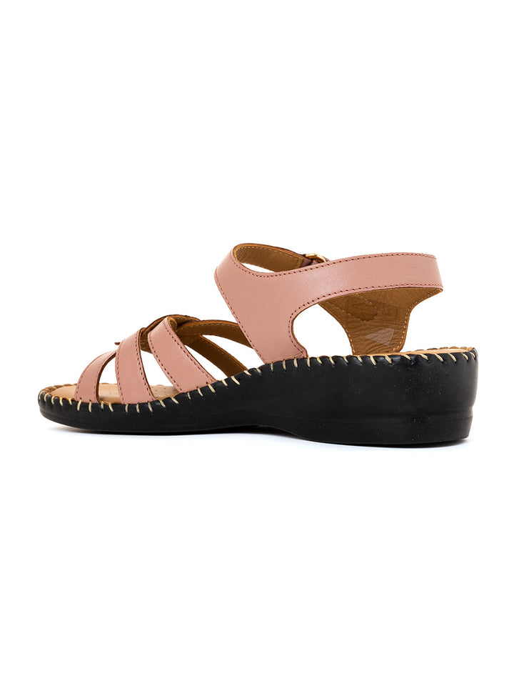 Khadim Softouch Leather Wedge Heel Sandal for Women