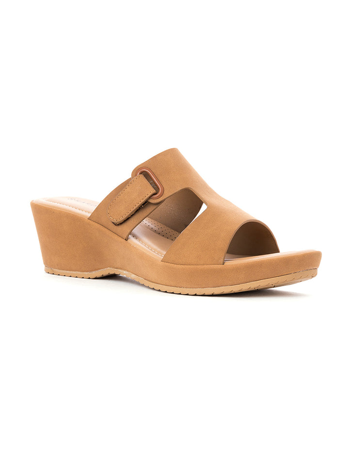 Khadim Sharon Wedge Heel Slip On Sandal for Women