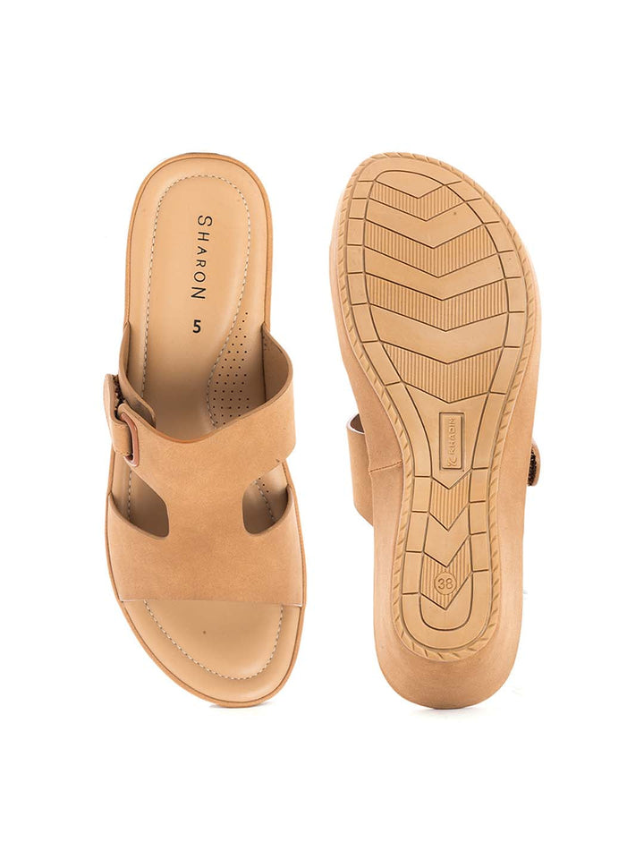 Khadim Sharon Wedge Heel Slip On Sandal for Women