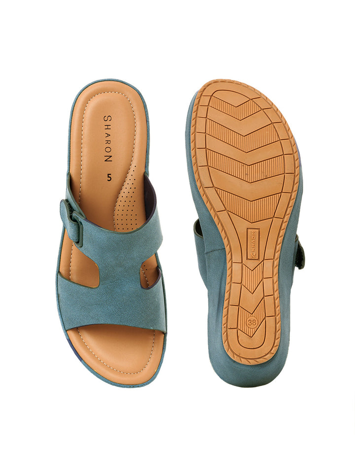 Khadim Sharon Wedge Heel Slip On Sandal for Women