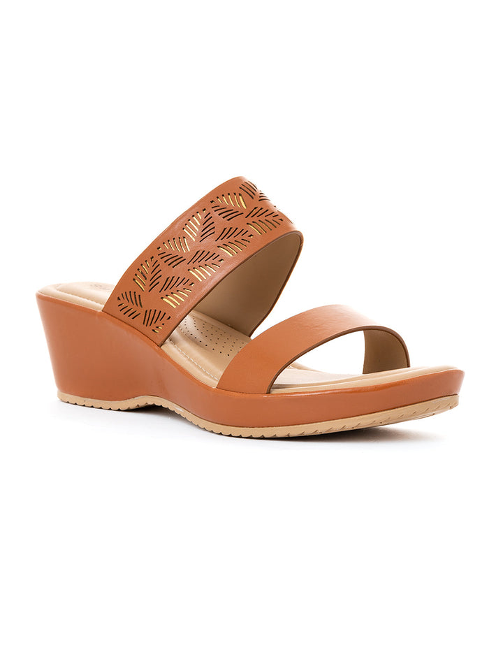 Khadim Sharon Wedge Heel Mule Slip On Sandal for Women