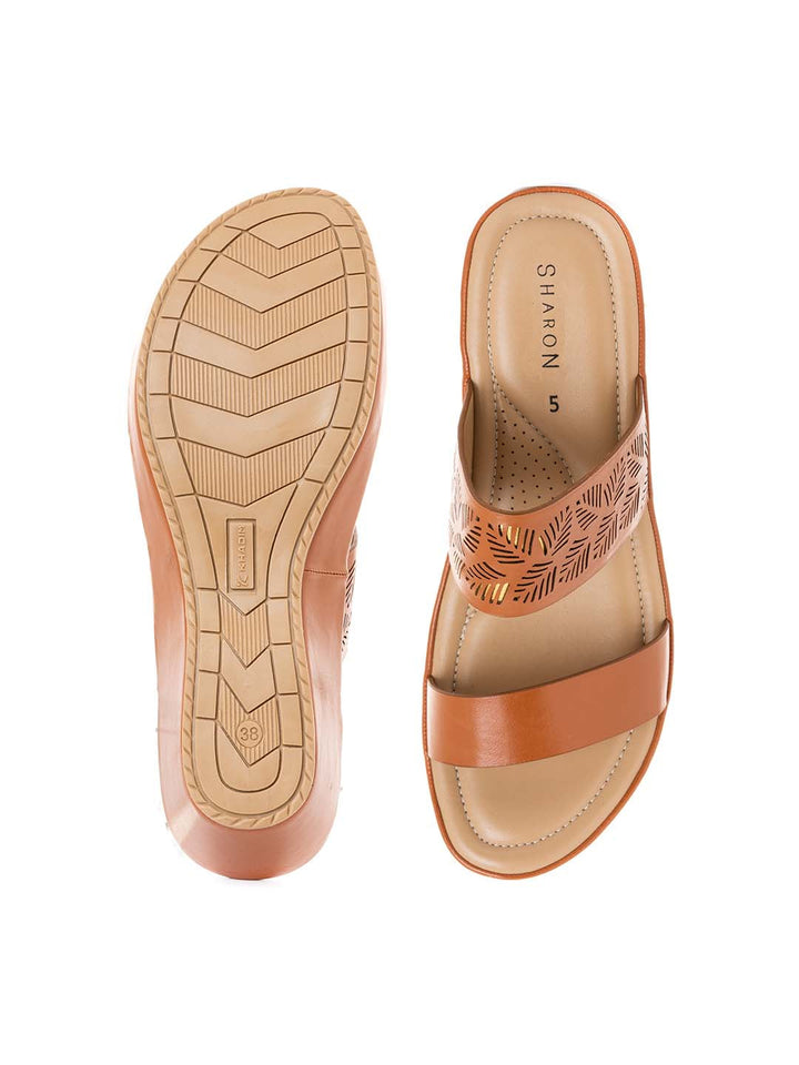 Khadim Sharon Wedge Heel Mule Slip On Sandal for Women