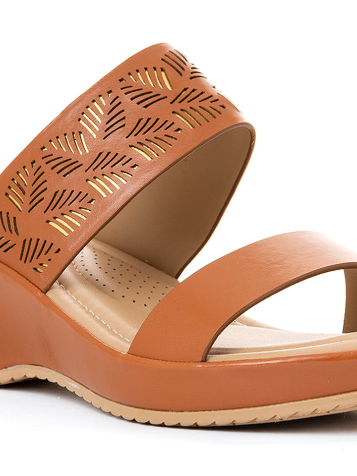 Khadim Sharon Wedge Heel Mule Slip On Sandal for Women