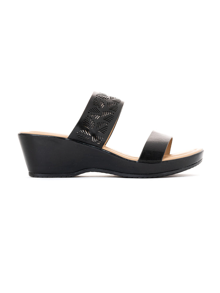 Khadim Sharon Wedge Heel Mule Slip On Sandal for Women