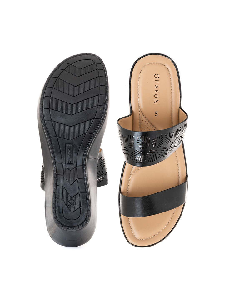 Khadim Sharon Wedge Heel Mule Slip On Sandal for Women