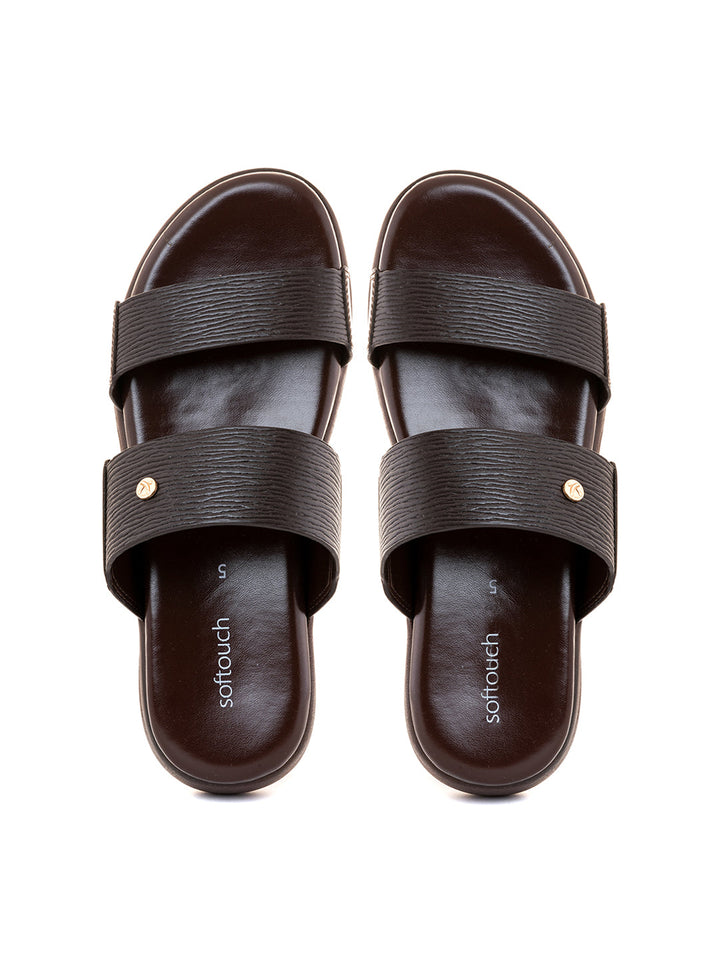 Khadim Softouch Platform Heel Mule Slip On Sandal for Women