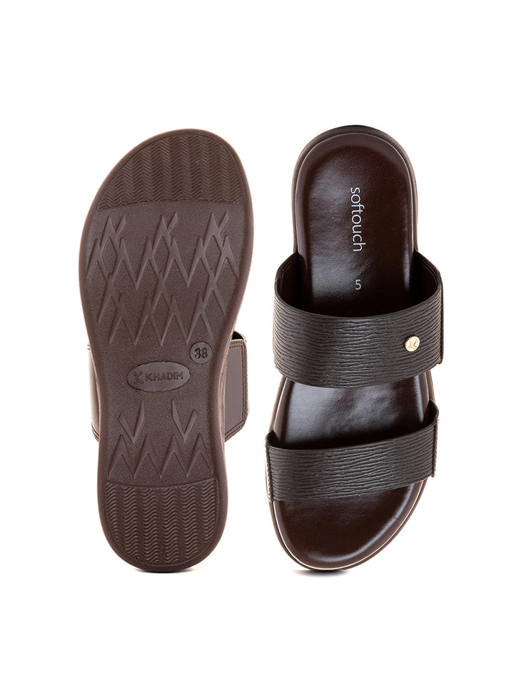 Khadim Softouch Platform Heel Mule Slip On Sandal for Women