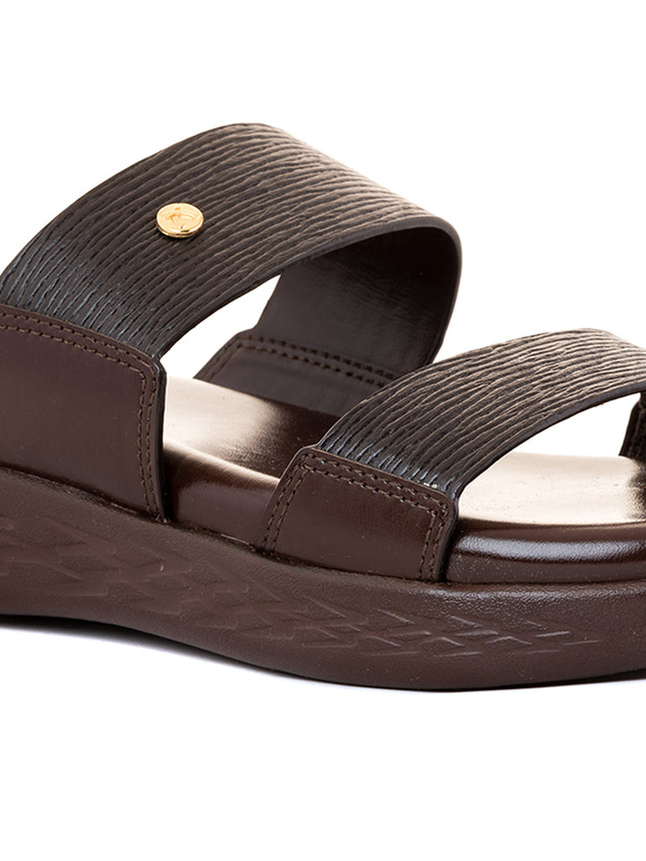 Khadim Softouch Platform Heel Mule Slip On Sandal for Women