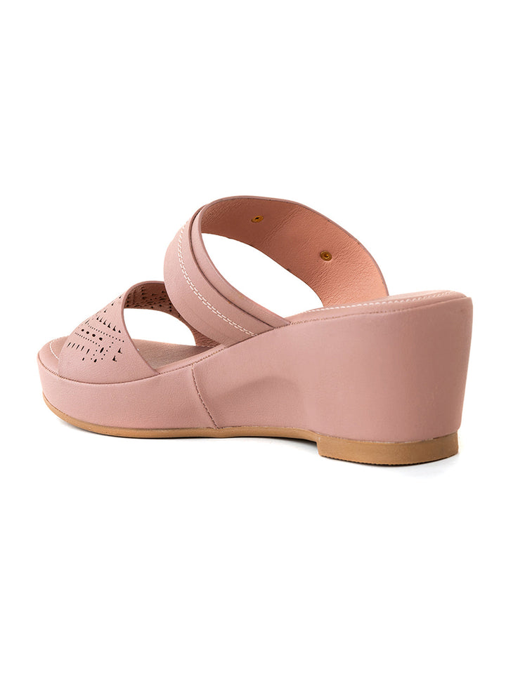 Khadim Sharon Wedge Heel Mule Slip On Sandal for Women
