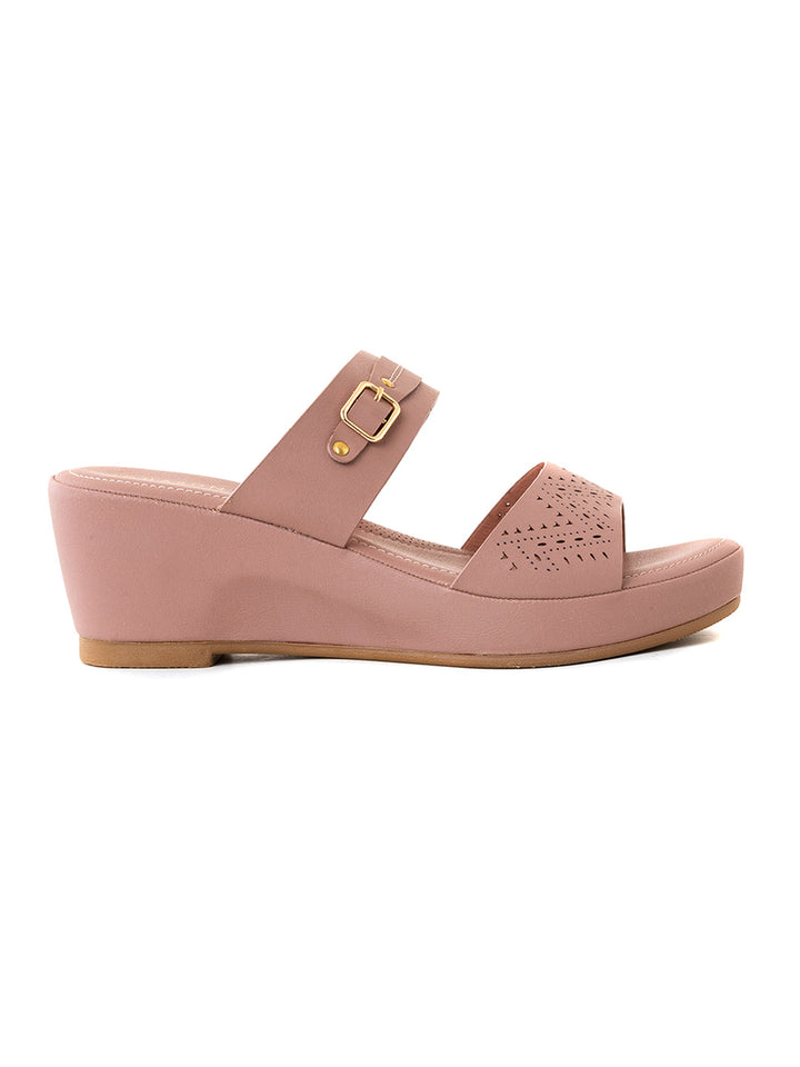 Khadim Sharon Wedge Heel Mule Slip On Sandal for Women