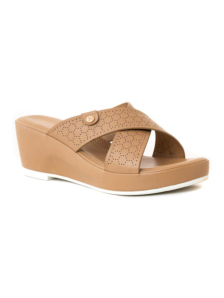 Khadim Sharon Wedge Heel Mule Slip On Sandal for Women