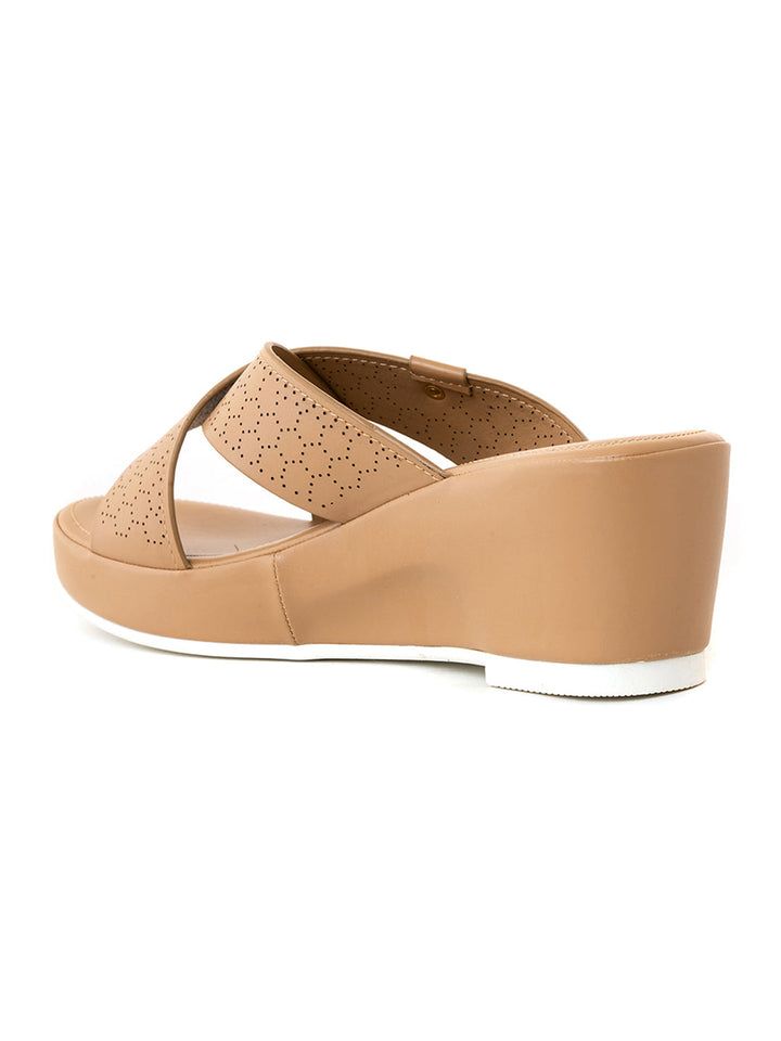 Khadim Sharon Wedge Heel Mule Slip On Sandal for Women