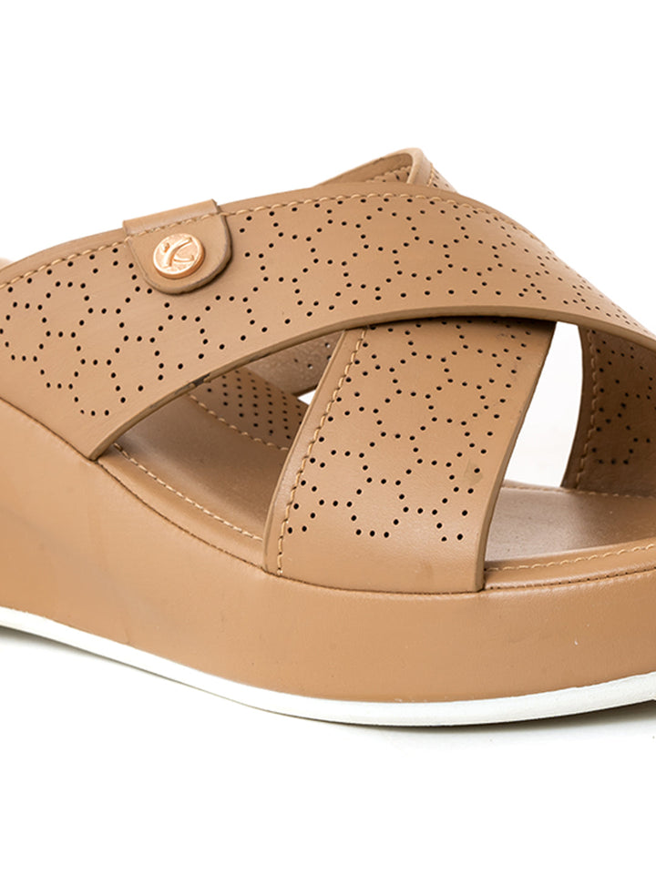 Khadim Sharon Wedge Heel Mule Slip On Sandal for Women