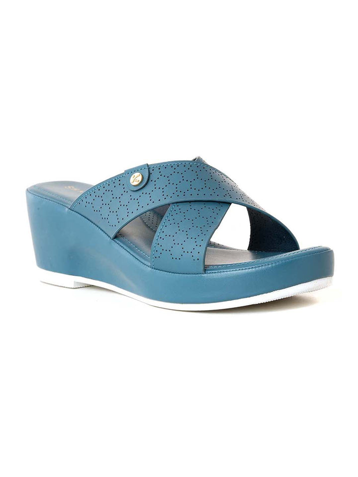 Khadim Sharon Wedge Heel Mule Slip On Sandal for Women