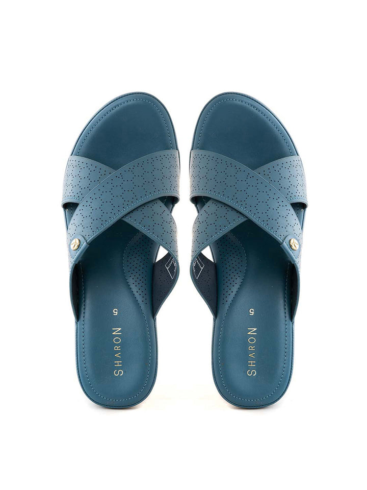 Khadim Sharon Wedge Heel Mule Slip On Sandal for Women