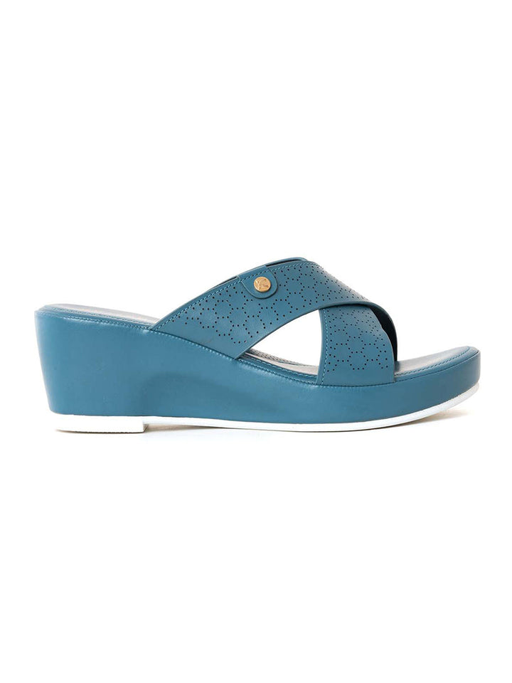 Khadim Sharon Wedge Heel Mule Slip On Sandal for Women