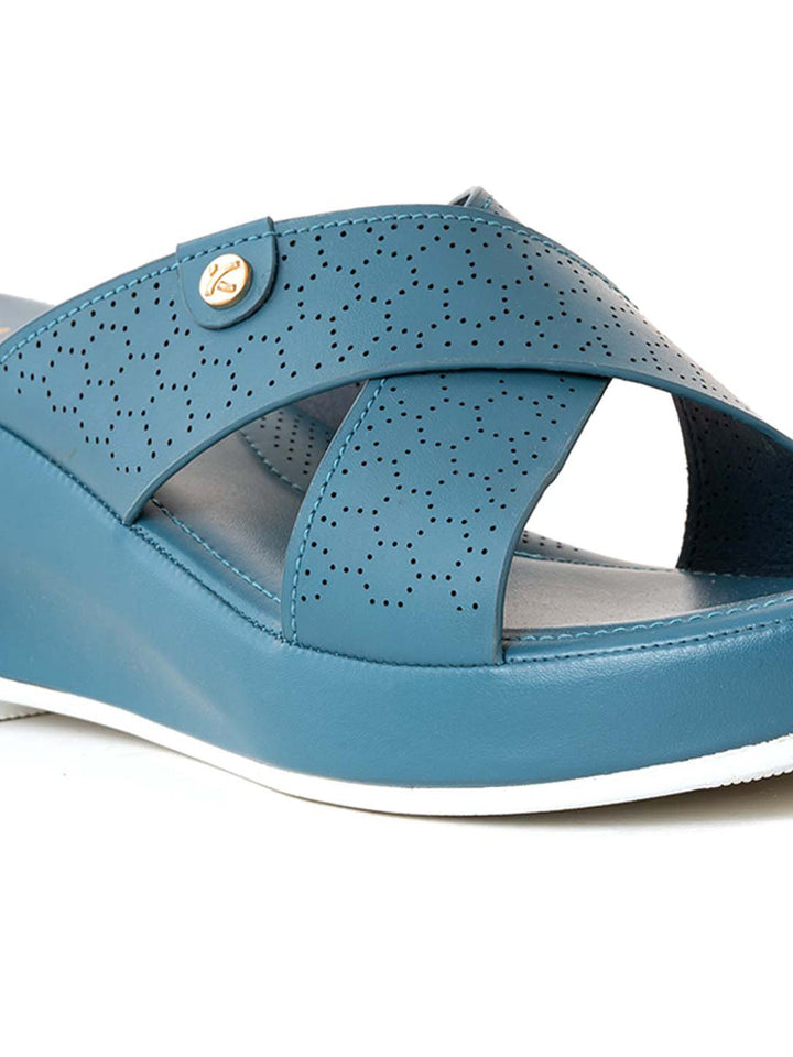 Khadim Sharon Wedge Heel Mule Slip On Sandal for Women