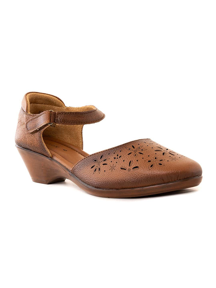 Khadim Sharon Leather Wedge Heel Sandal for Women