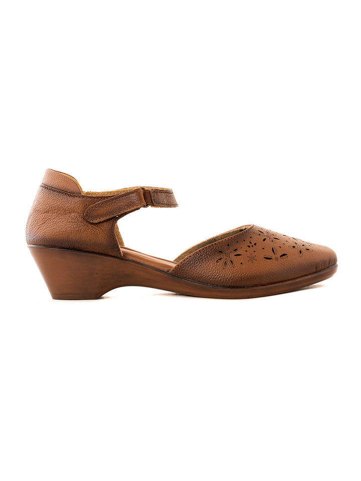 Khadim Sharon Leather Wedge Heel Sandal for Women