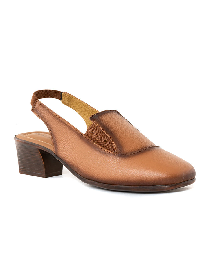 Khadim Sharon Block Heel Slingback Loafer Sandal for Women