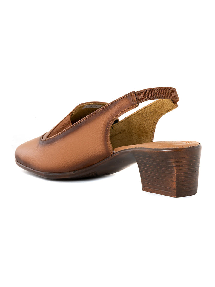 Khadim Sharon Block Heel Slingback Loafer Sandal for Women