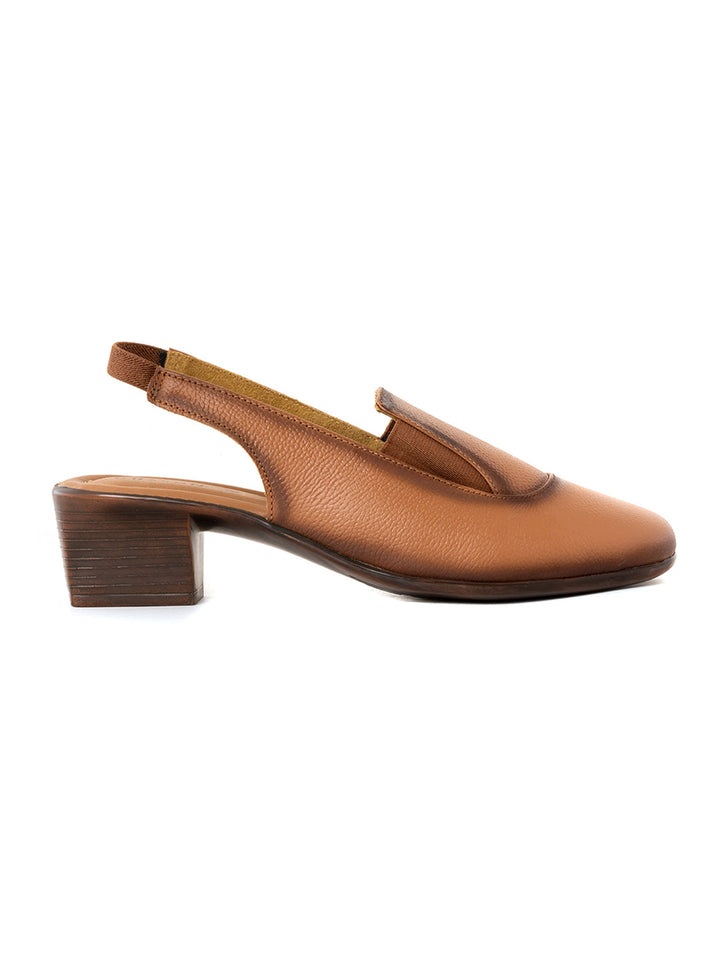 Khadim Sharon Block Heel Slingback Loafer Sandal for Women