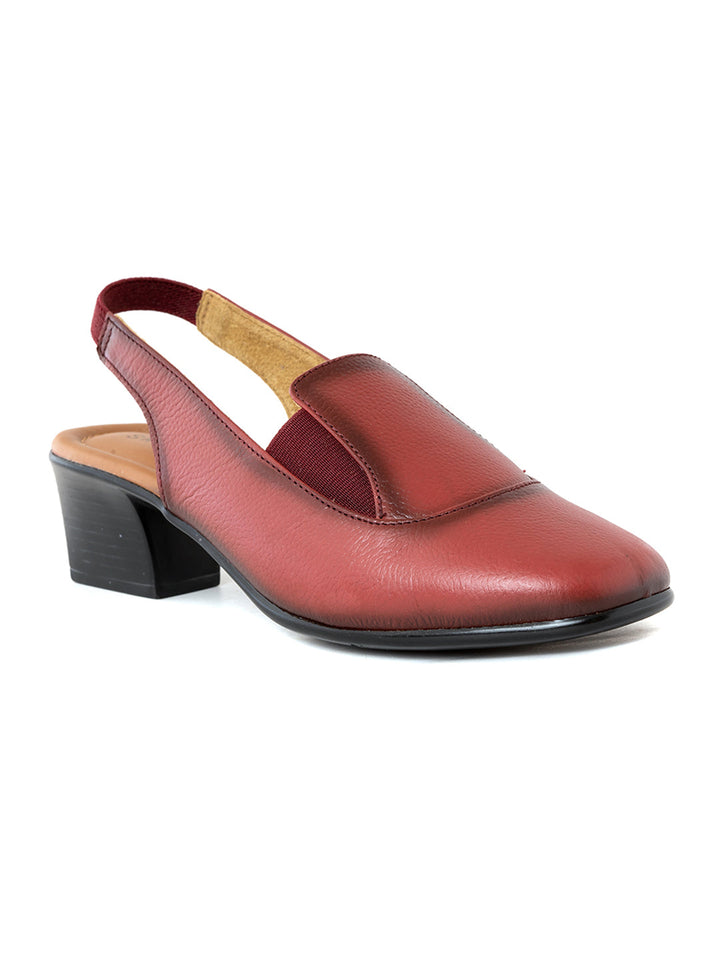 Khadim Sharon Block Heel Slingback Loafer Sandal for Women