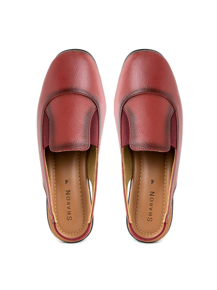 Khadim Sharon Block Heel Slingback Loafer Sandal for Women