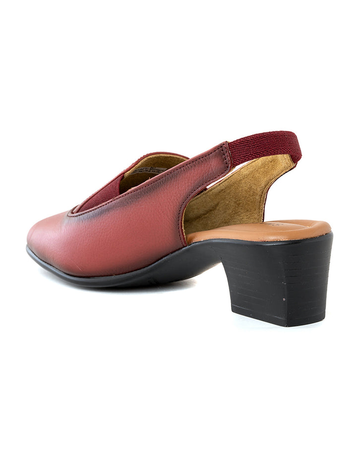 Khadim Sharon Block Heel Slingback Loafer Sandal for Women
